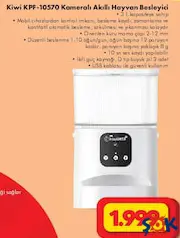KİWİ PETS KPF-10570 KAMERALI AKILLI HAYVAN BESLEYİCİ